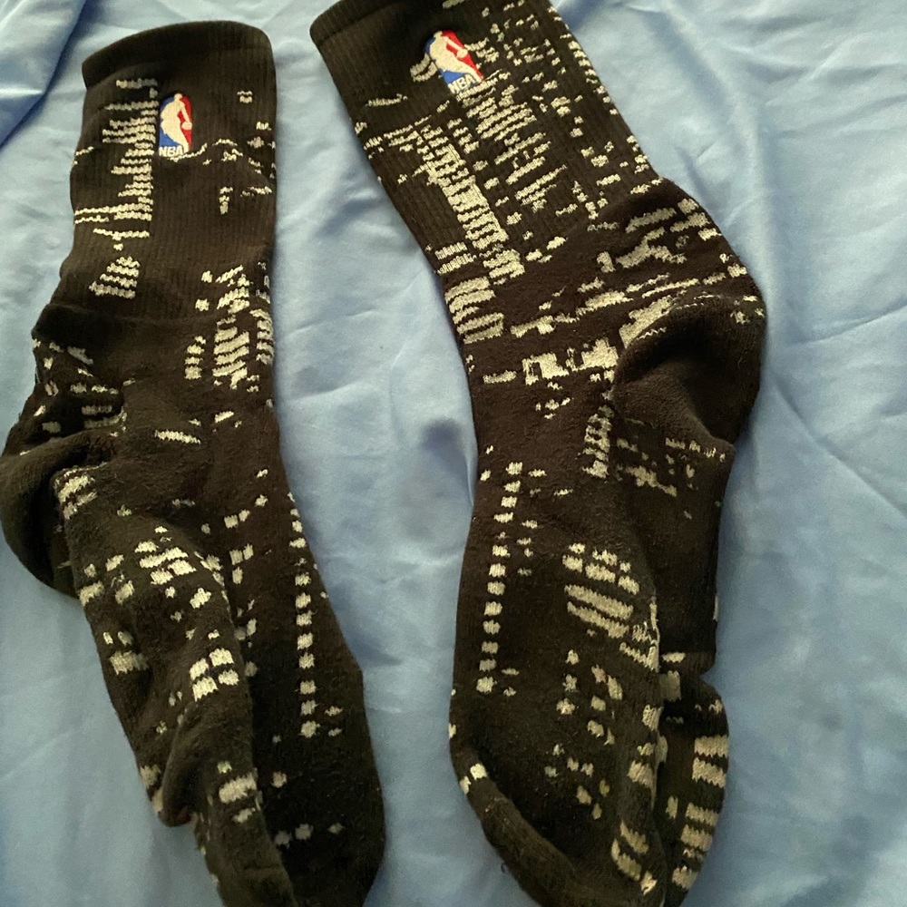 NBA all star socks 2015 black and white